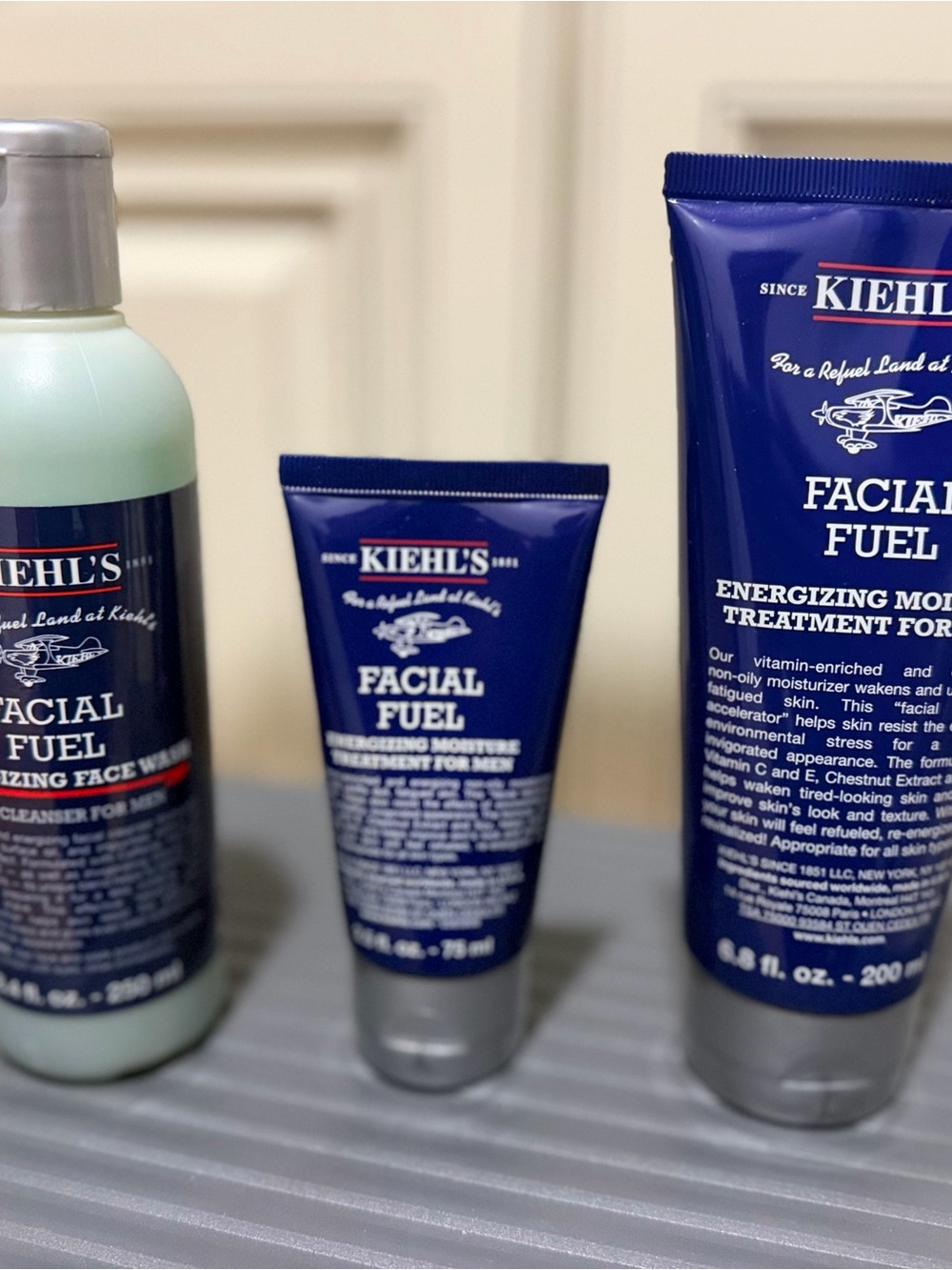 Kiehl's Facial Fuel Moisturizer Trio - Deep Blue Packaging